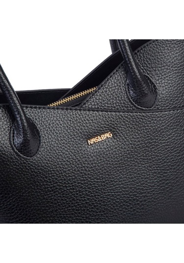 Nas 1465 Kadın El Ve Omuz Çantası Siyah Siyah