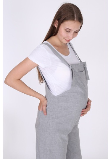 Luvmabelly Myra6100 - Gri Hamile Salopet-gri