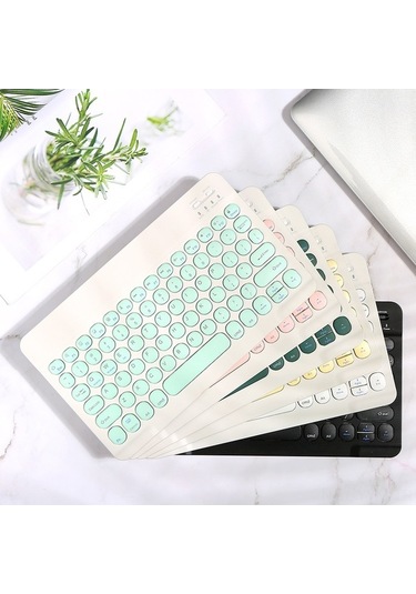 Dancemonkey Kablosuz Bluetooth 3.0 Klavye - 30 Gün Pil, Sessiz Tuşlar, Siyah Optik Optik