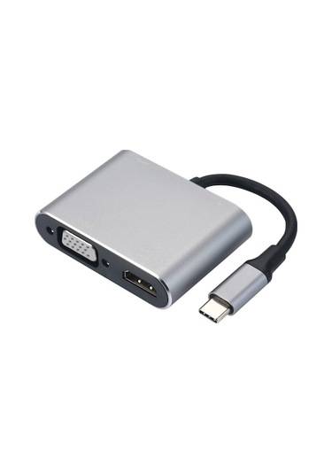 Usb-c Çoklu Bağlantı Adaptörü: Vga, Hdmı, Usb 3.0 Ve Şarj Portu