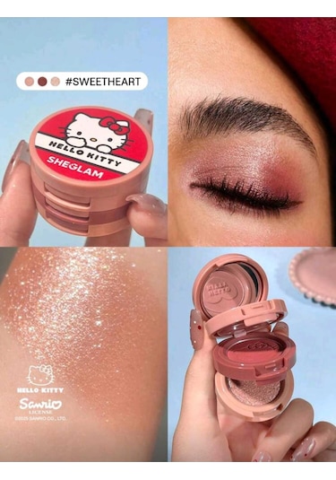 Hello Kitty Sheglam 3 Katlı Aynalı Göz Farı Sweetheart Pembe