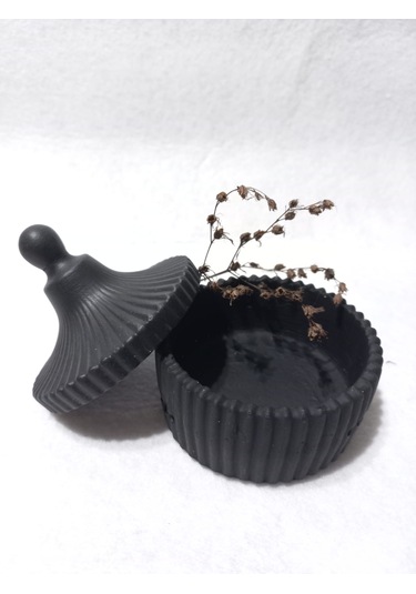 Dekoraktif Çok Amaçlı Şekerlik Siyah 01