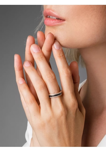 Lamponi Mücevher Yüzük 585 Altın 925 Gümüş Zirkon Füzenli Spinellus 200471239 Beyaz