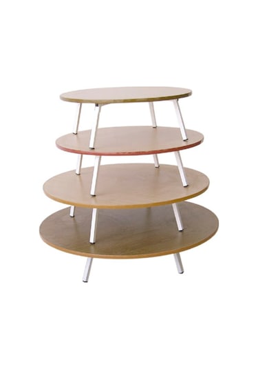 Cmcmobilyaaksesuarı Sofra Ayağı-Yer Sofrası Ayağı Beyaz Katlanabilir