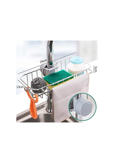 Qianfan Sünger Tutucu Paslanmaz Çelik Mutfak Lavabo Organizatör