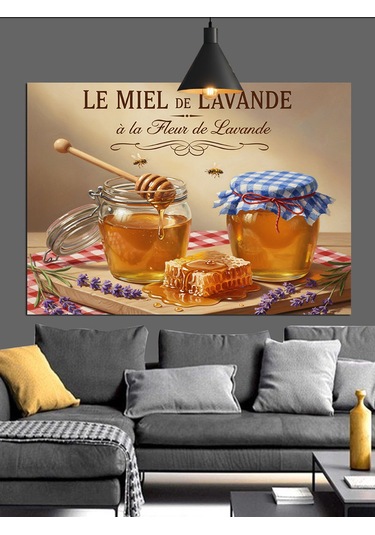 Bal Kavanozları Dekoratif Kanvas - Mdf Ahşap Tablo