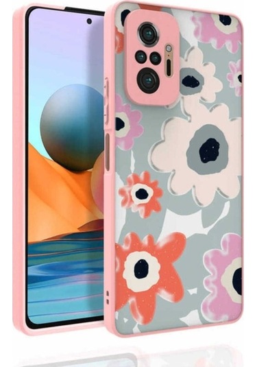 Xiaomi Redmi Note 10 Pro Kılıf Desenli Kamera Korumalı Parlak Zore Nora Kapak NO5