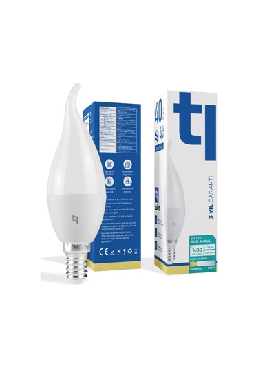 Redeem C37a E14 Mum Ampul, Titreşimsiz, Göz Konforu, 507 Lümen, Tatlı Beyaz, 3500 Kelvin