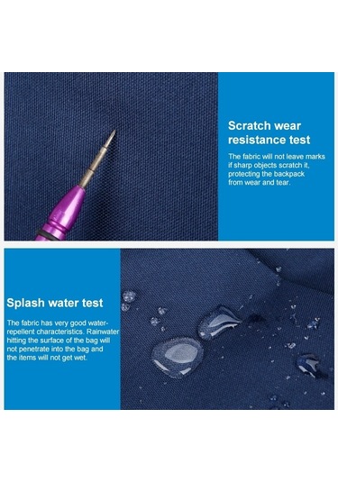 Sones Haweel Büyük Kapasiteli Çok Fonksiyonlu Sırt Çantası Taşınabilir Hafif Çanta Koyu Mavi