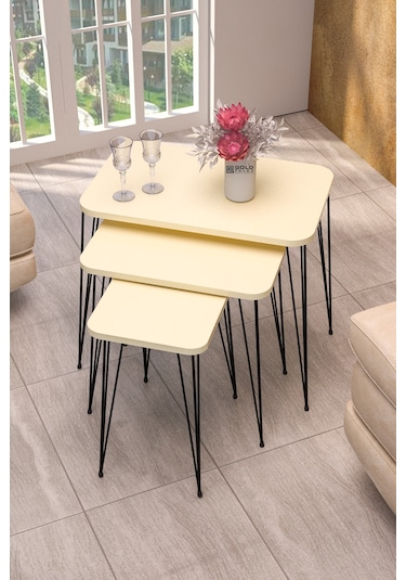 Zigon Sehpa Kr Krem Tel