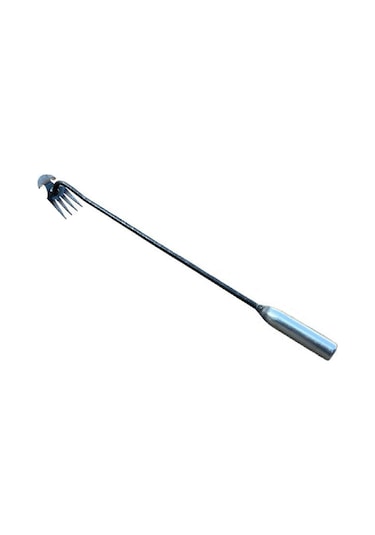 Xindoker Bahçe Çim Kaldırma Aleti - 4 Dişli Demir Saplı 50cm Uzunluklu Çim Kökü Kaldırıcı Ve Toprak Gevşeticisi - Karton+baloncuk Poşet Paketli