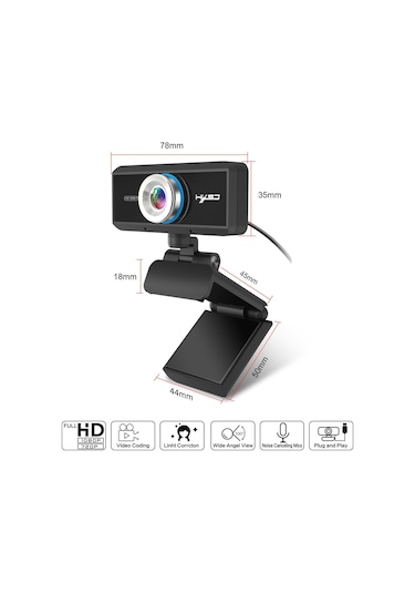 Dolıty Bilgisayar Pc Dizüstü Masaüstü Için Mikrofonlu Usb 1080p-manuel-odaklama