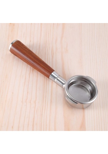 Metabagua 58mm Çift Kulak Kahve Makinesi Filtre Tutucu E61 Ahşap Saplı Stil F İle Dipsiz Portafilter Ve72md Kelebek