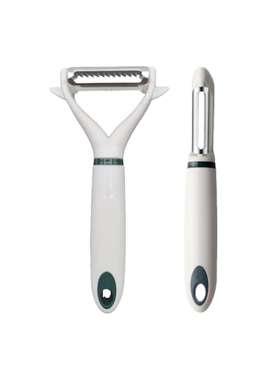 3b Trend 2'li Sebze Soyucu, Paslanmaz Çelik, Patates Soyucu Beyaz Beyaz