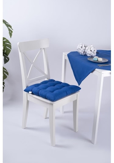 Altınpamuk Lüx Pofidik Sandalye Minderi Özel 9 Dikişli Bağcıklı 42x42cm 001