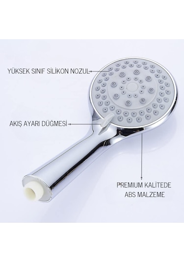 Yüksek Basınçlı Ultra Fonksiyonlu Ultra Lüx Duş Başlığı Krom