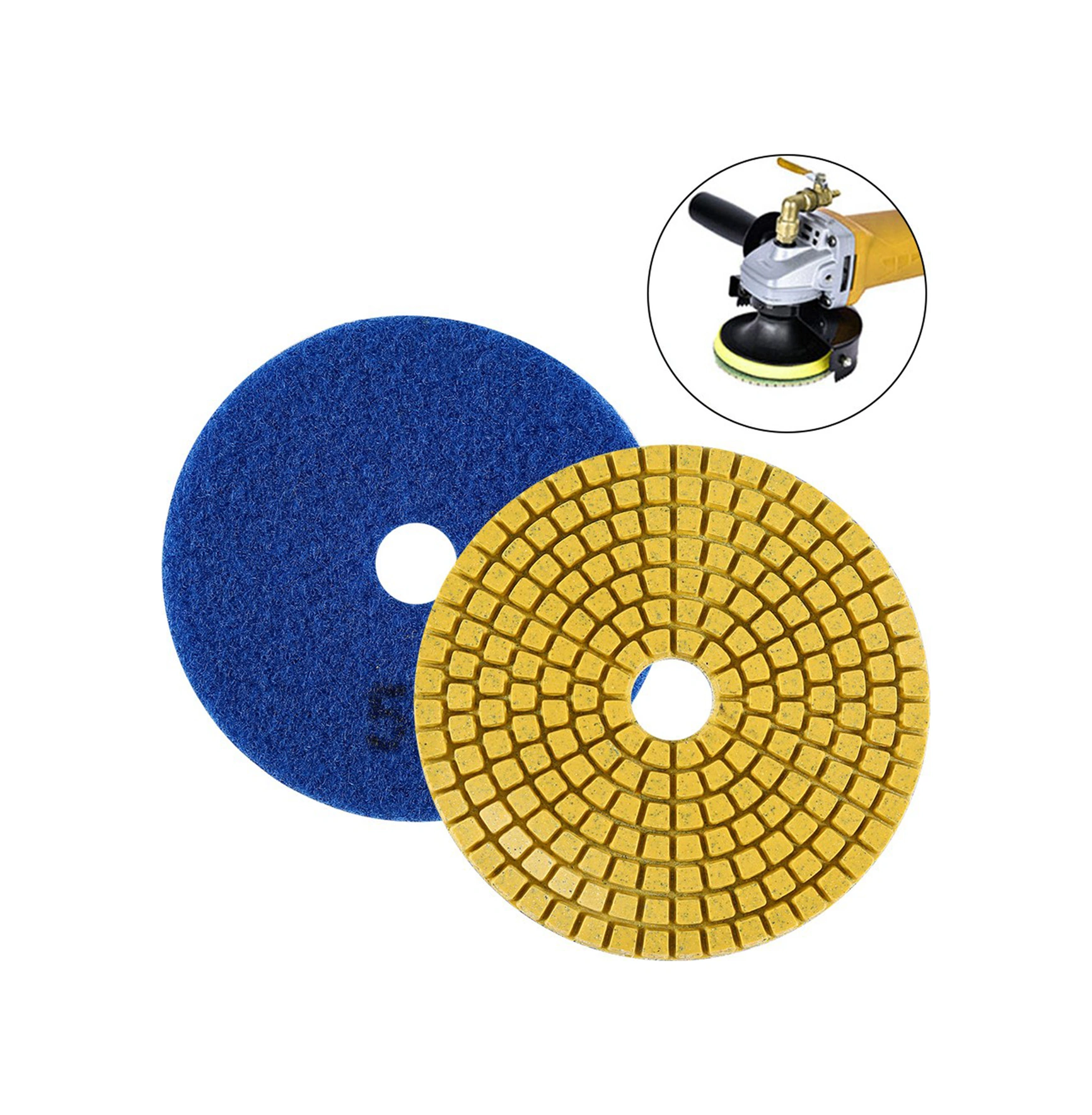Tenfowee 100mm 4 İnç Mermer Taşı Pürüzsüzleştirme Diski - Elmas Zımpara Aleti, 50 Zımparalama Derecesi, Uzun Kullanıma Dayanıklı