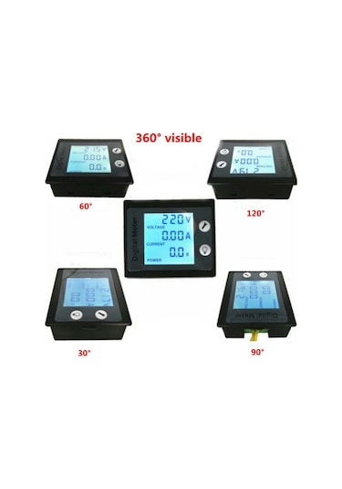 Suofeng 80-260v Ac 100a Dijital Ekranlı Voltmetre Ampermetre Güç Ve Enerji Ölçer, Geniş Lcd Ekran