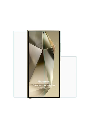 Microsonic Galaxy Uyumlu S24 Ultra Ön + Arka Nano Cam Ekran Koruyucu