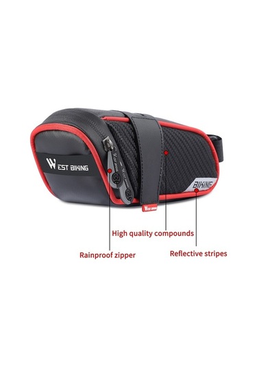 Didadodo Su Geçirmez Bisiklet Sele Çantası - Anahtar, Cep Telefonu & Küçük Eşyalar İçin Pratik Taşıma Çözümü Kırmızı Kırmızı