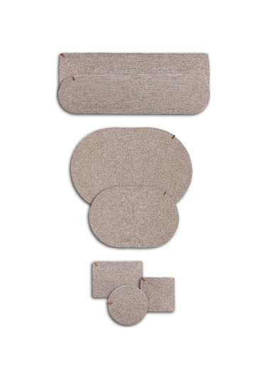 Cesta El Yapımı Örgü Natural Dikdörtgen Amerikan Servis 32x45 401 Naturel