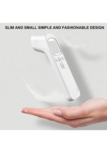 Samdoo Alk-ftw01 Beyaz El Tipi Enstrüman/insan Sıcaklığı Ölçer - Dokunmadan Kızılötesi, 3 Renkli Arka Işık, Lcd Ekran, / Değiştirilebilir, Pil Yok
