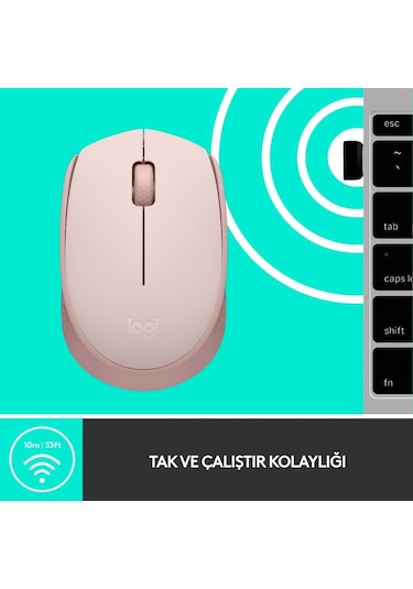 Logitech M171 910-006865 USB Kablosuz Optik Mouse (Distribütör Garantili)