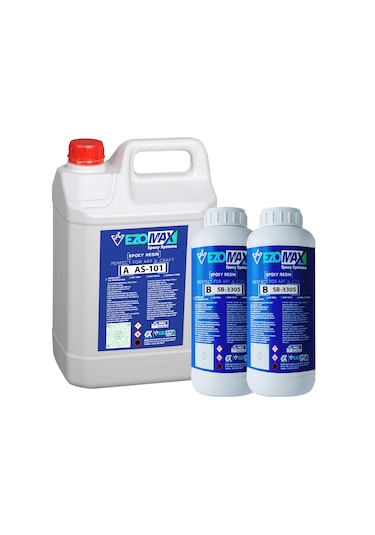 Ultra Şeffaf Döküm Tipi Epoksi Reçine 6 Kg Set Epoxy Masa Sehpa İ