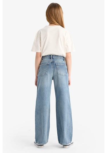 DeFacto Kız Çocuk Straight Wide Jean Pantolon F3150A825SMNM39 Mavi DeFacto Kız Çocuk Straight Wide Jean Pantolon F3150A825SMNM39 Mavi