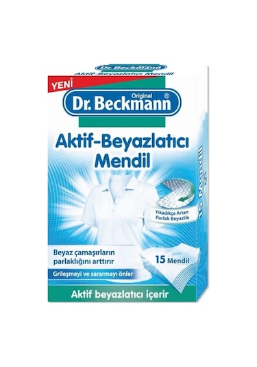 Dr. Beckmann Aktif Beyazlatıcı Mendil 15'li