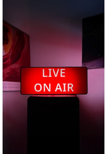 Live On Air Tasarımlı Gece Lambası Dekoratif Aydınlatma Çok Renkli