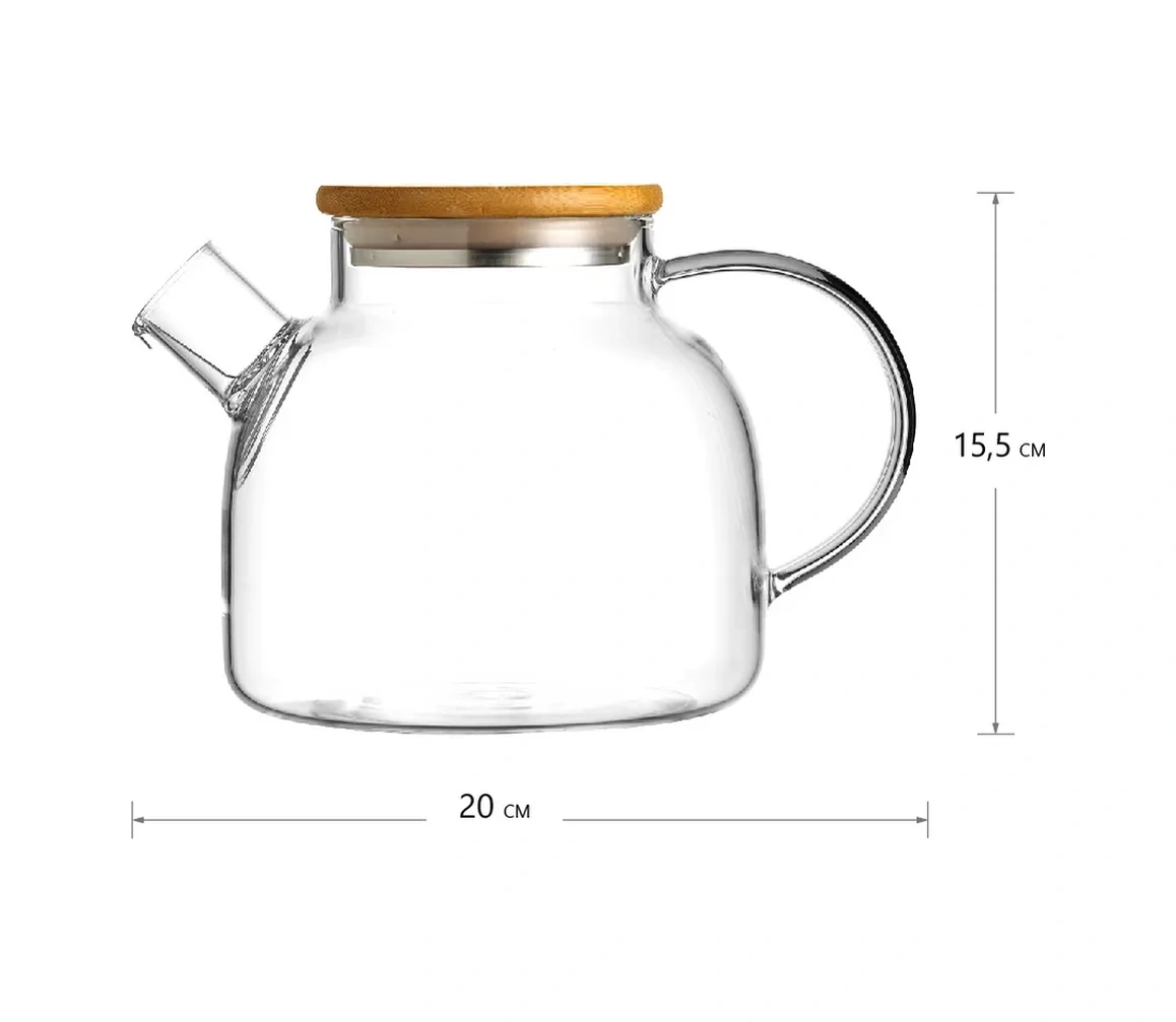 Allbest Cam Demlik Çaydanlık, 1200 Ml Cam Zerver 326720229 Beyaz