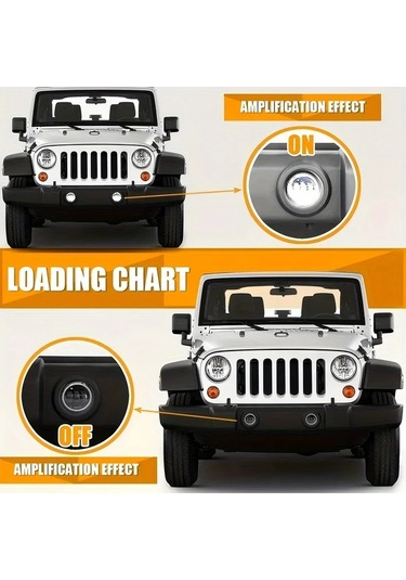 Xuweiwei 2 Adet 4 Inç Angel Eyes Led Işık Beyaz Halka Dc12v/24v 6000k Parlak Beyaz Ve Sarı Round Led Çalışma Işığı Jeep Wrangler Jk Tj Lj Ford İçin