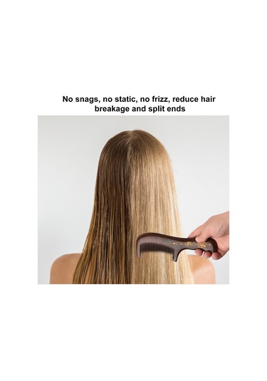 Lemestar Sandalwood Doğal Ağaç Tükenmez Statik Olmayan Saç Düzleştirici Ev Kullanıma Uygun Tarak