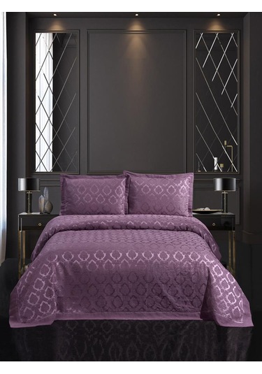 Shonıl Marvella Yatak Örtüsü Takımı Mor