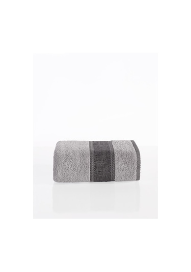 %100 Cotton Saç Havlusu Maura 70x140 Cm Açık Gri