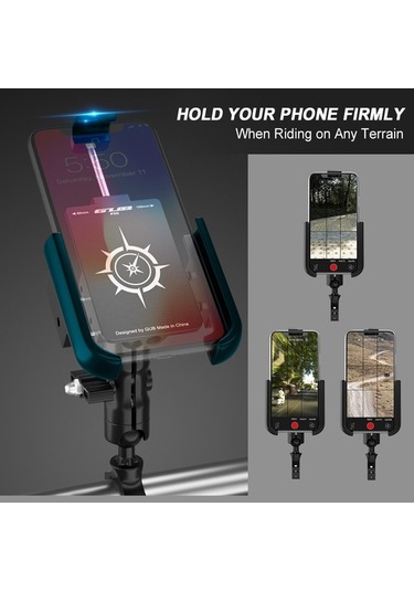 Joyhub Bisiklet Telefon Tutacağı 360 Derece Dönüşlü Alüminyum Siyah Yok Havalandırma