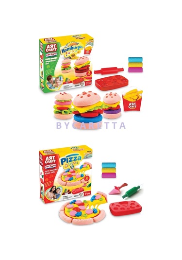 Pizza Seti Oyun Hamuru 150 gr + Hamburger Seti Oyun Hamuru 150 g