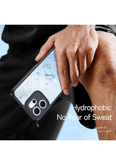 Oppo Reno14 F 5g Dux Ducıs Aimo Serisi Buzlu Hissediyorum Telefon Kılıfı Siyah Siyah