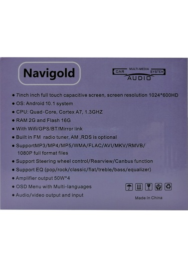 Navigold Stonex-720 2 GB /16 GB 7" Android 12 Double Kamera