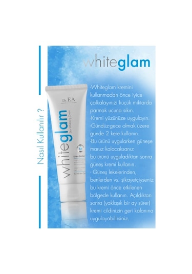 Dr. EA Whiteglam Cilt Beyazlatıcı ve Leke Giderici Krem 50 SPF 75 ML