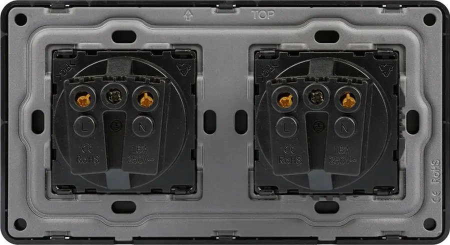 Dealuxx Cam Çerçeveli İki Pimli Gri Priz 398340773