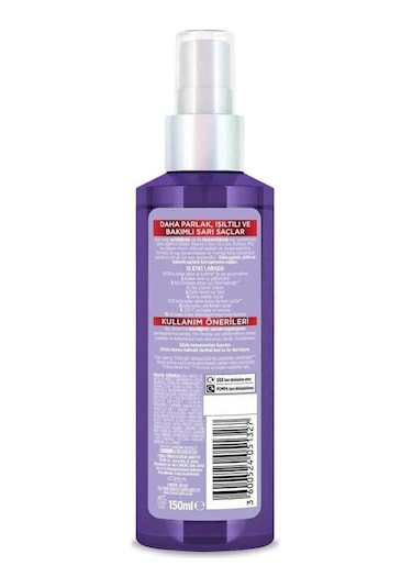Elseve L'oreal Paris Color Vive Sarı Saç Kurtarıcı Mor Sıvı Bakım Kremi 150 Ml