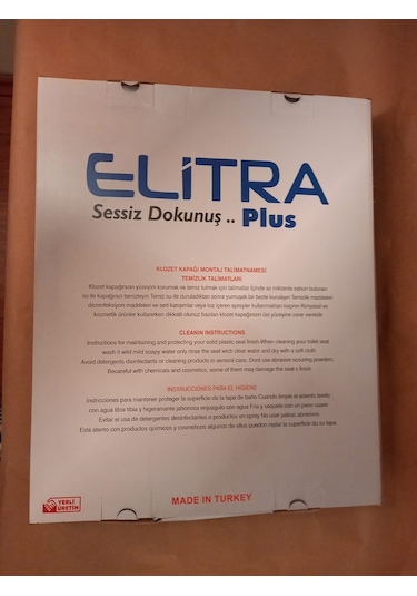 Elitra Sessiz Yavaş Kapanan Amortisörlü Klozet Kapak Akdeniz Tip