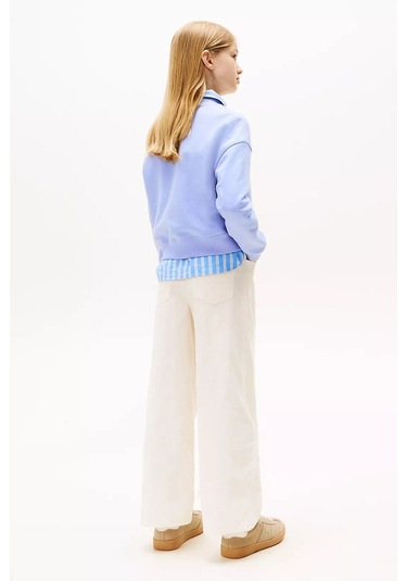 Kız Çocuk Regular Kalıp Nakış Logolu Sweatshirt - Lila Vintage Iris