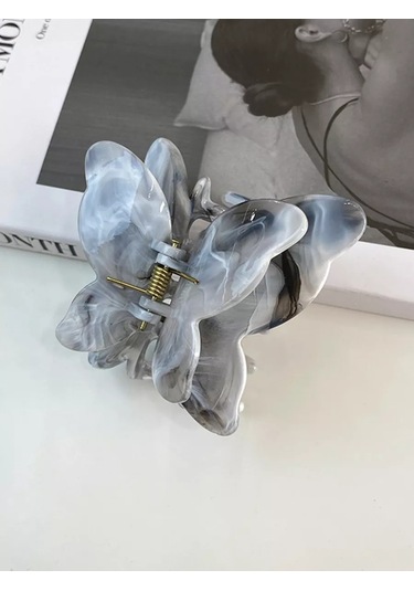 Symbol Yumuşak Kelebek Saç Tokası 230890016 Gri