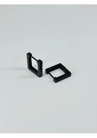 Siyah Çelik Erkek Küpe Çap 9 Mm Kalınlık 3 Mm - Ekp0024 Çok Renkli