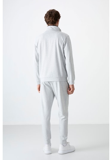 Tommy Life Hugo Gri Melanj Jogger Erkek Eşofman Takım - 85198 GRİ MELANJ