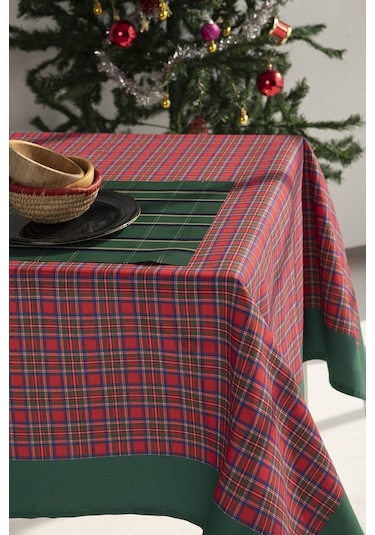 Ay Home Kırmızı Pötikareli Masa Örtüsü