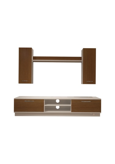 Decoraktiv Eko 5db Mdf Dvd Tv Ünitesi Tv Sehpası Beyaz - Ceviz